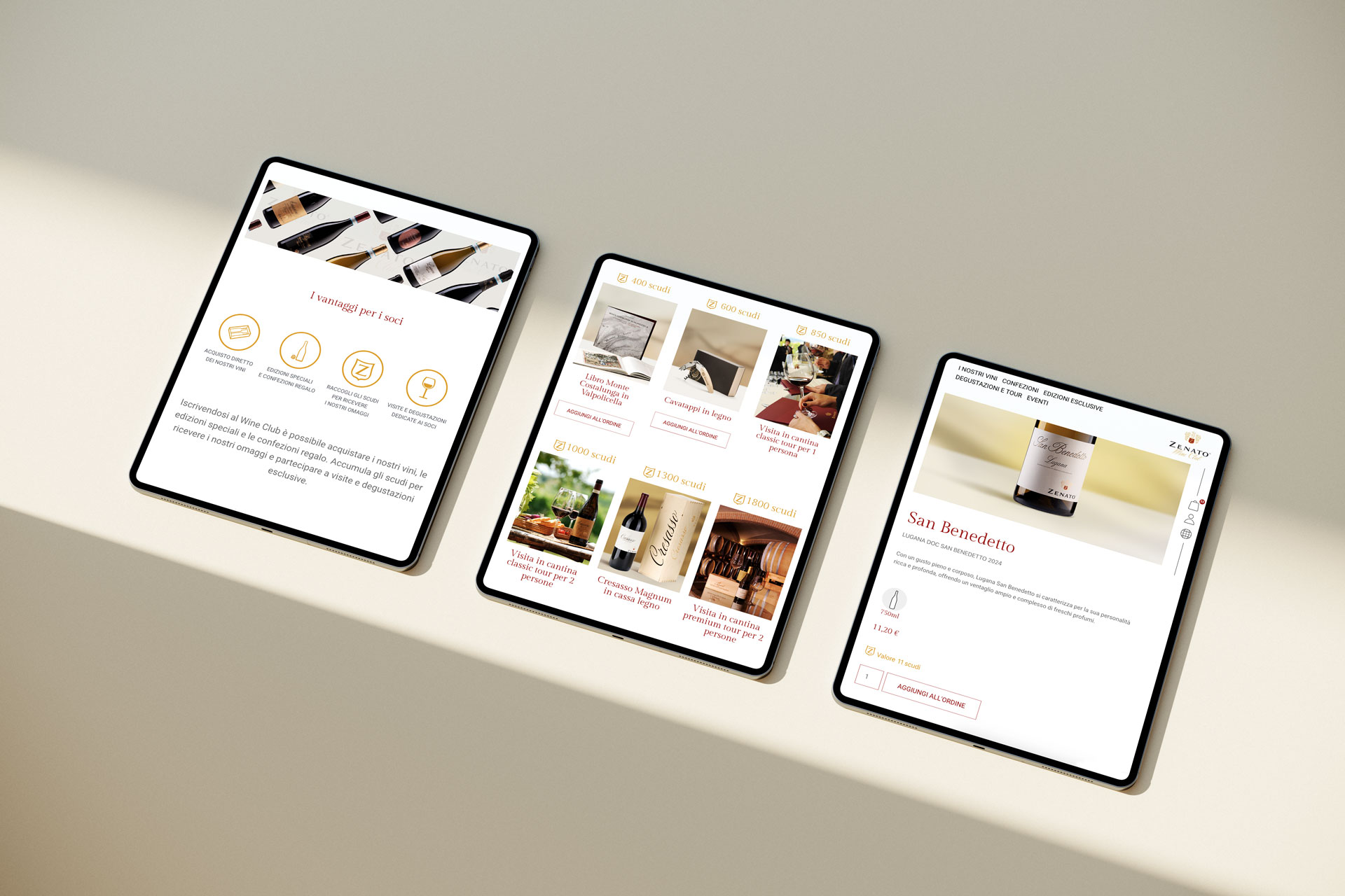 Screen del Wine Club di Zenato
