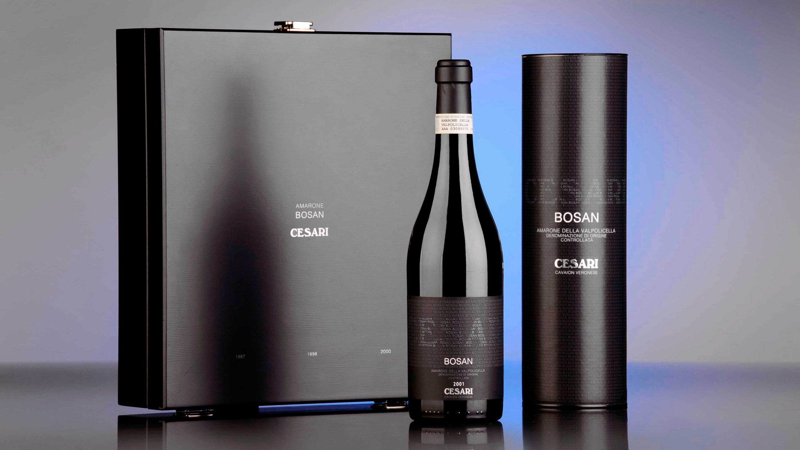 packaging della bottiglia di cesari