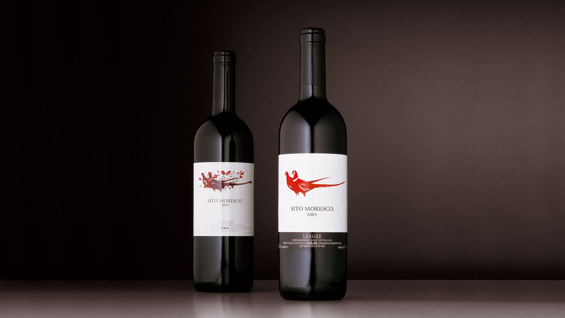 restyling dell'etichetta del vino sito moresco di Gaja