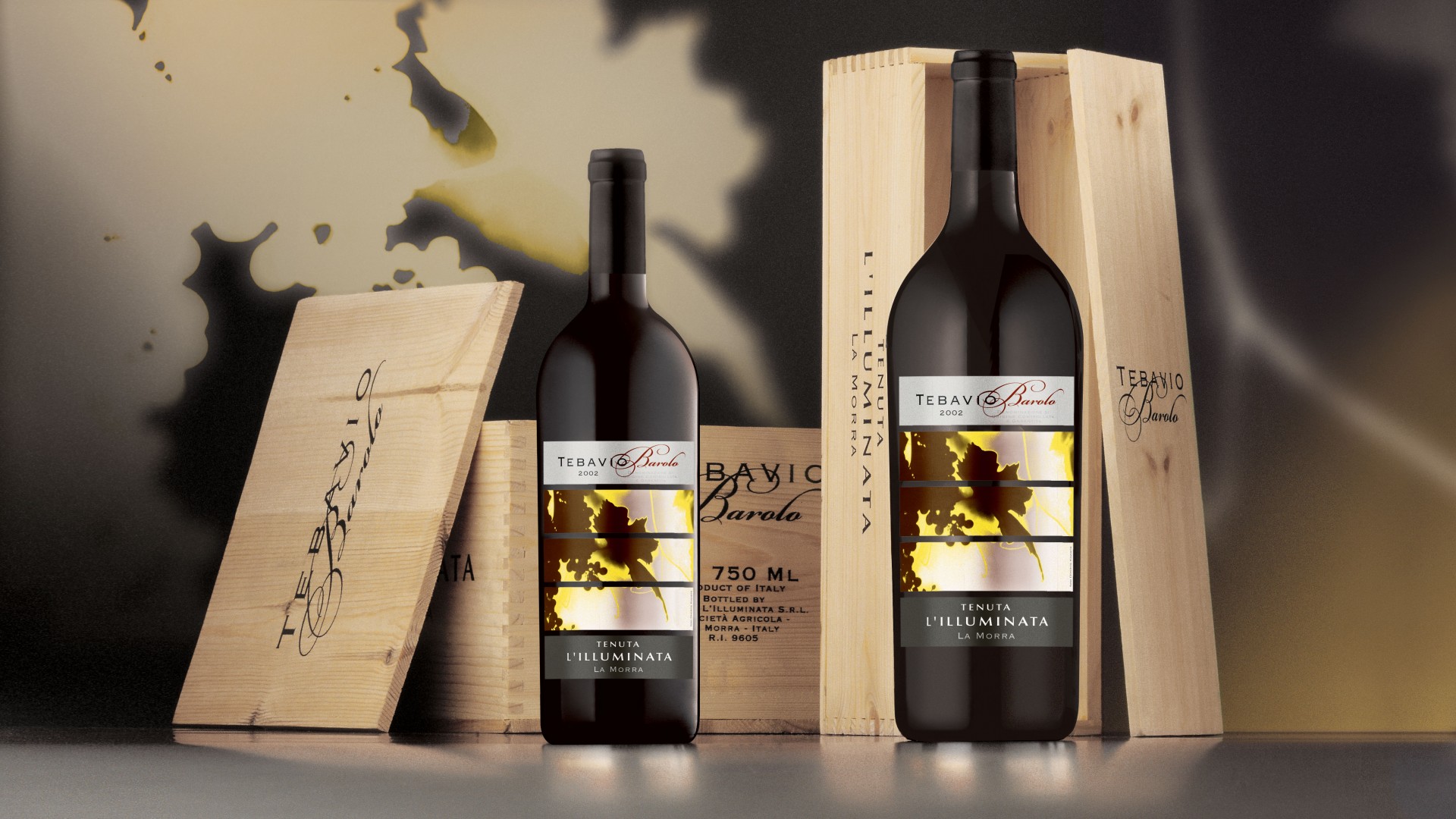 packaging bottiglie tenuta l'illuminata
