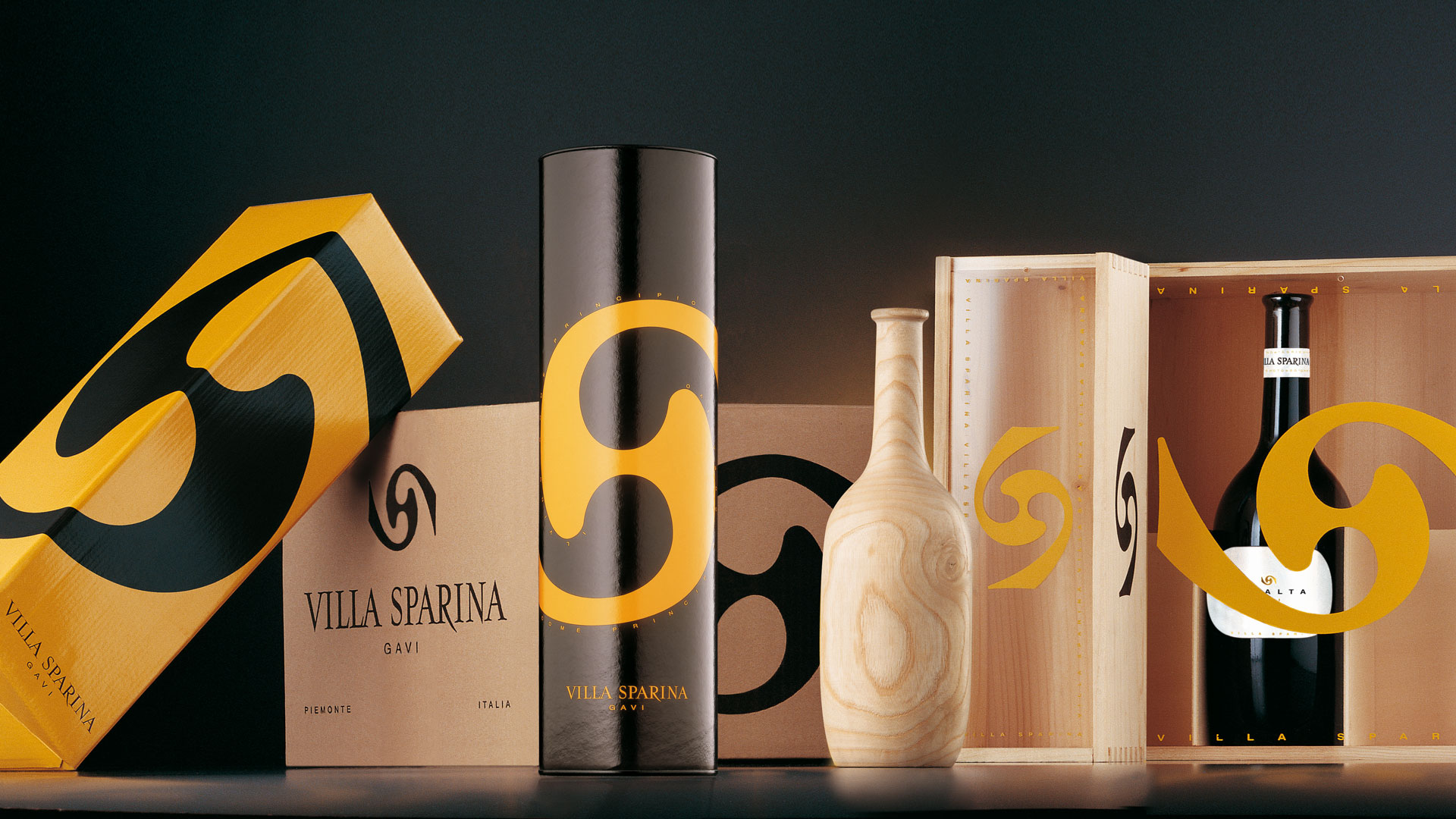villa sparina bottiglie e packaging