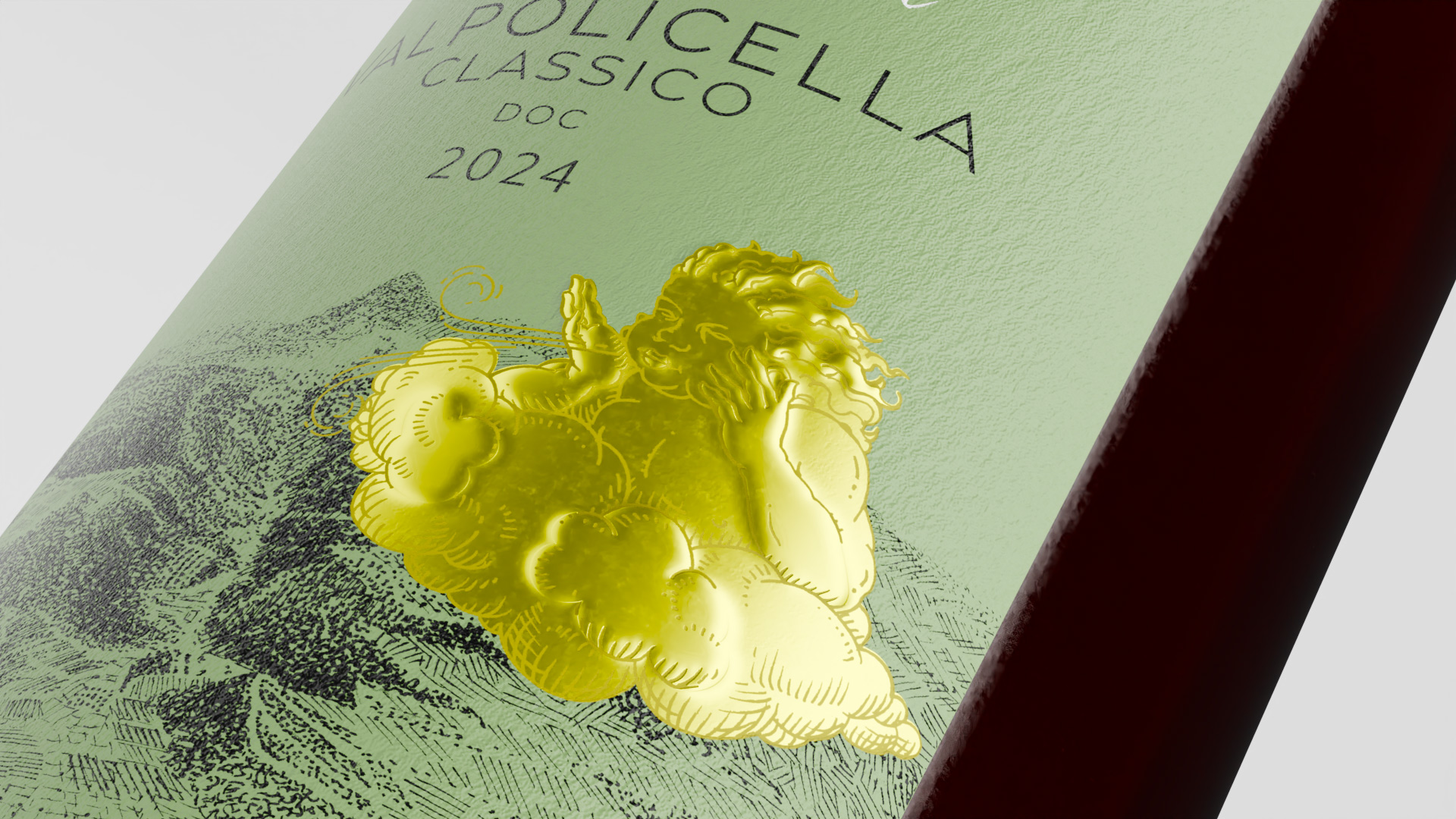 Dettaglio oro Etichette vino Peaks&Valley