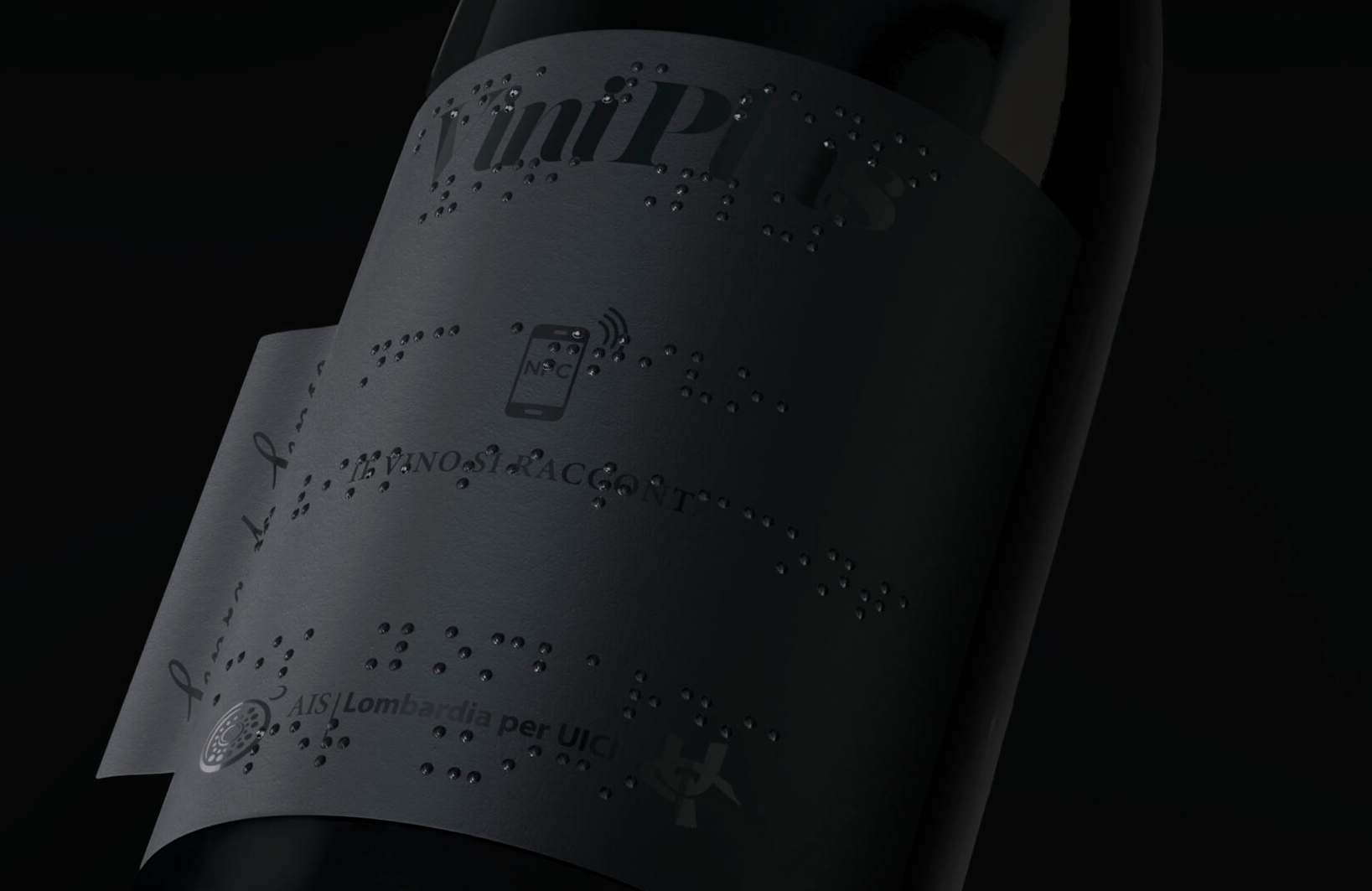 design etichetta vino con tecnologia NFC